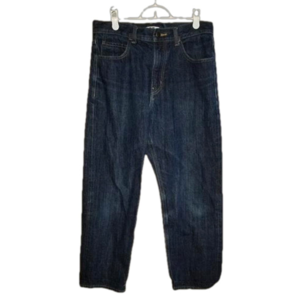 Uniqlo U Dark Wash Straight Leg Blue Jeans Label Reads Size 30